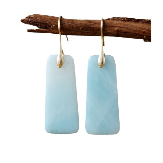 Natural Stone Geometric Shape Earrings